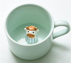 3D Milk Cup With Animals
